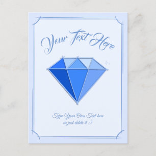 Saffier Edelsteen. Sieraden. 45 Huwelijksjubileum Briefkaart