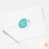 Saffier Elegante Jurk Bruidscadeau Ronde Sticker (Envelop)