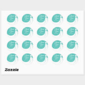 Saffier Elegante Jurk Bruidsdouche Ronde Sticker (Vel)