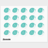 Saffier Elegante Jurk Bruidsdouche Ronde Sticker (Vel)