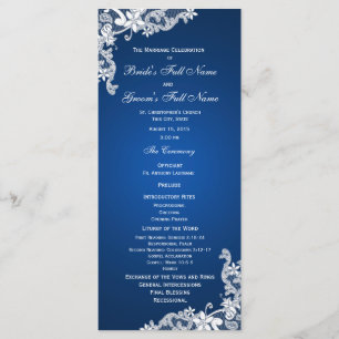 Saffier en Bloemen Wedding Programma Programmakaart