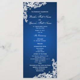 Saffier en Bloemen Wedding Programma Programmakaart