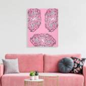 Saffier en Robijn Abstracte Zeedieren Canvas Afdruk (Insitu (Woonkamer))
