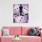 Saffier en Robijn Abstracte Zeewezens Canvas Afdruk (Insitu (Woonkamer))
