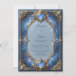 Saffier Galaxy Filigraaf Bruiloft Kaart