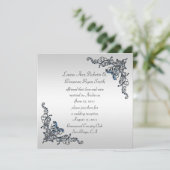 Saffier Gejouwelde Krullen Na Huwelijksfeest Kaart (Staand voorkant)