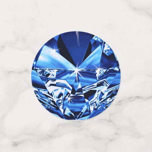 Saffier gepersonaliseerde 65e Jubileum Confetti (Kleine voorkant)