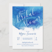 Saffier getij bruids douche uitnodiging (Voorkant)
