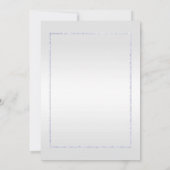 Saffier Glans & Glitters & Platina 1e Huwelijk Kaart (Achterkant)