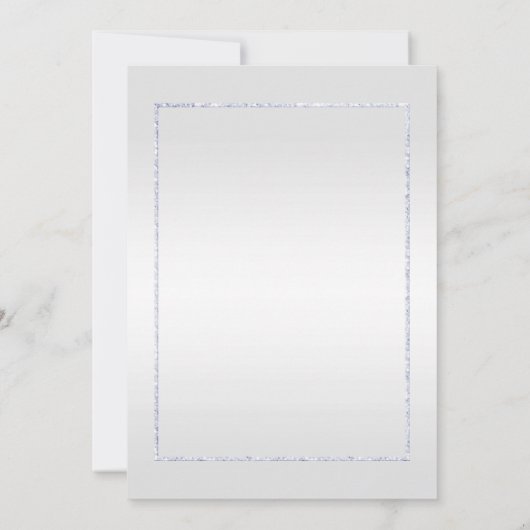 Saffier Glans & Glitters & Platina 1e Huwelijk Kaart (Achterkant)