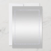 Saffier Glans & Glitters & Zilver 1e Huwelijk Kaart (Achterkant)