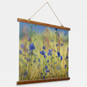 Saffier & Gouden Tapijt Hangend Wandkleed (Gebogen)