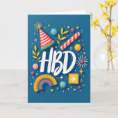 Saffier Hbd-verjaardagskaart Kaart (Gele Bloem)