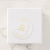 Saffier Huwelijk Bedankjes Labels (Met doos)