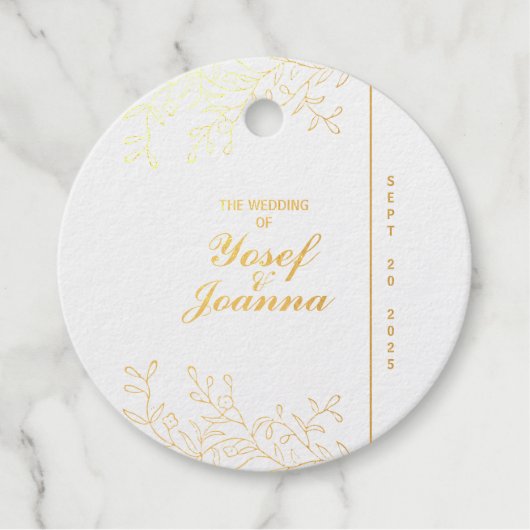 Saffier Huwelijk Bedankjes Labels (Voorkant)