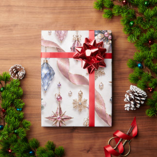 Saffier Kristallen Kerstcadeau Lint Cadeaupapier