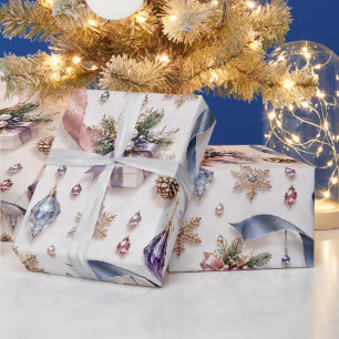Saffier Kristallen Kerstcadeau Lint Cadeaupapier