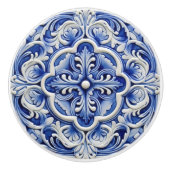 Saffier Lissabon Patroonkeramisch ontwerp Keramische Knop (Voorkant)