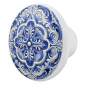 Saffier Lissabon Patroonkeramisch ontwerp Keramische Knop (Rechts)