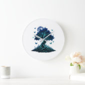 Saffier Maan Boom Wandklok (Huis)