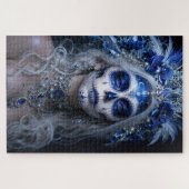 Saffier Maan Calavera – Blauwe Hemel Legpuzzel (Horizontaal)