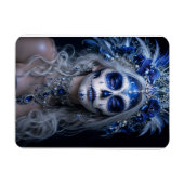 Saffier Maan Calavera – Blauwe Hemel Magneet (Horizontaal)