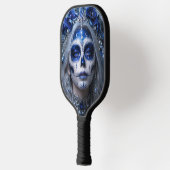Saffier Maan Calavera – Blauwe Hemel Pickleball Paddle (Links)