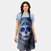 Saffier Maan Calavera – Blauwe Hemel Schort (Gedragen)