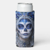 Saffier Maan Calavera – Blauwe Hemel Seltzer Blikjeskoeler (Seltzer Voorkant)