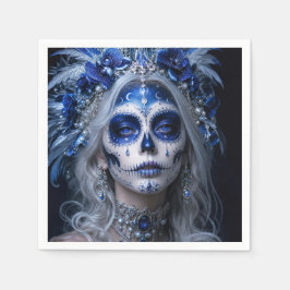 Saffier Maan Calavera – Blauwe Hemel Servet