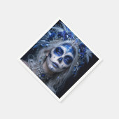 Saffier Maan Calavera – Blauwe Hemel Servet (Hoek)