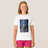 Saffier Maan Calavera – Blauwe Hemel T-shirt (Voorkant volledig)