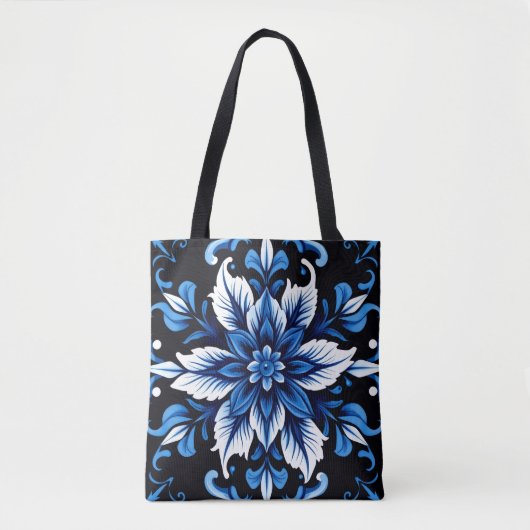 saffier mandala boodschaptas tote bag (Voorkant)