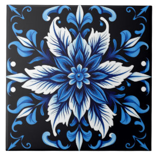 saffier mandala tegel tegeltje