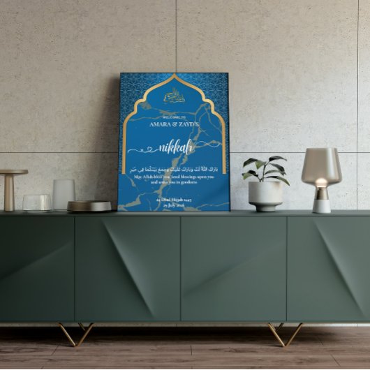 Saffier & Marmer Nikkah Welkom Acryl Teken Acryl Bord