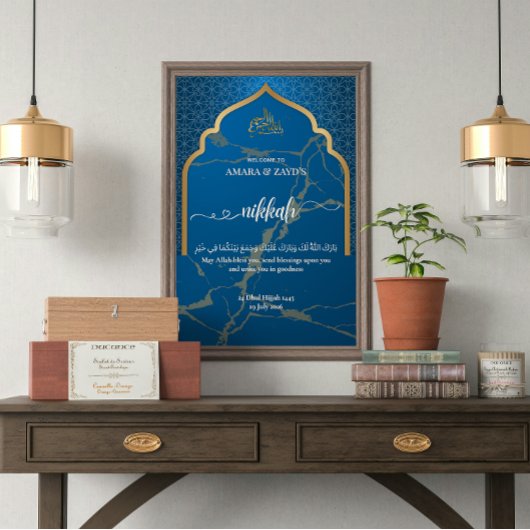 Saffier & Marmer Nikkah Welkom Acryl Teken Acryl Bord