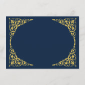 Saffier Navy QR RSVP Kaart (Achterkant)