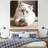 Saffier Ogen en Kleurrijk Plezier Canvas Afdruk (Insitu (Slaapkamer))