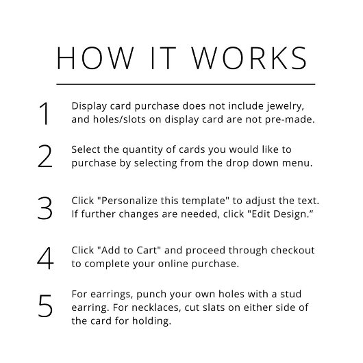 Saffier Oorbel Sieraden Display Kaart