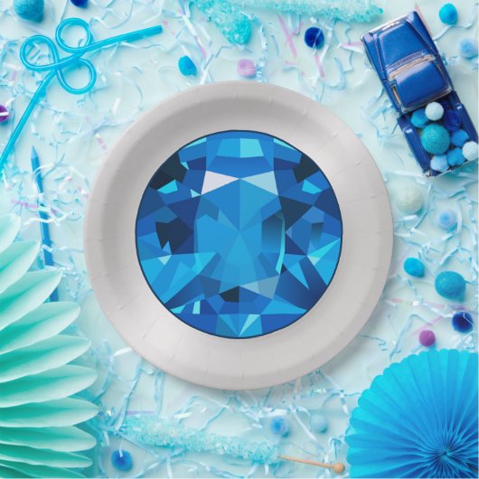 Saffier Papieren Borden Papieren Bordje (Feest)