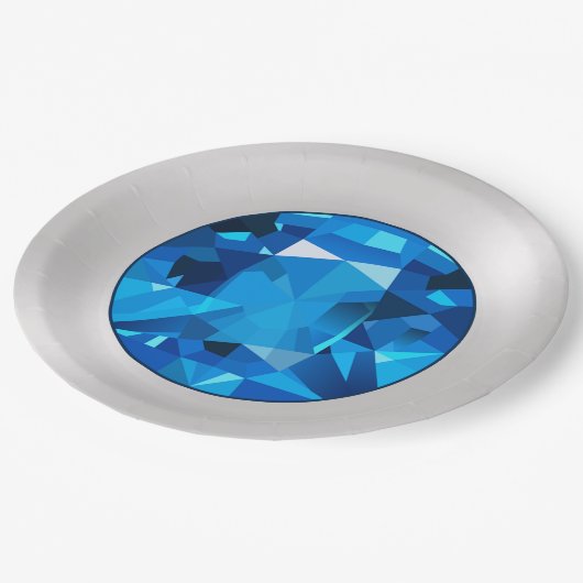 Saffier Papieren Borden Papieren Bordje (Gekanteld)