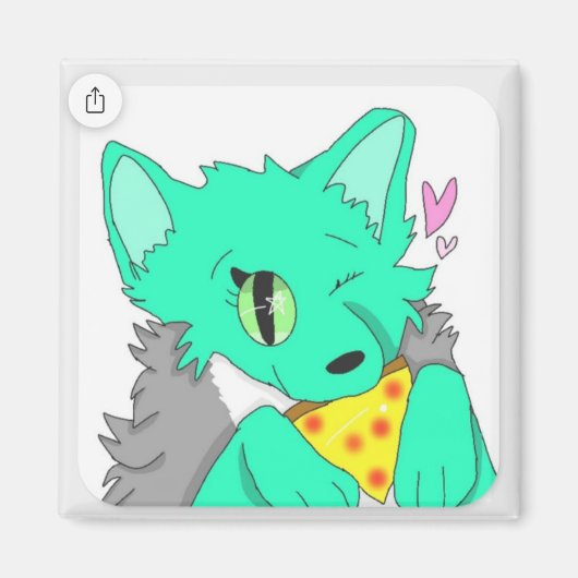 Saffier pizza magneet (Voorkant)