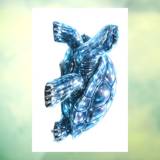 Saffier schildpad raamsticker (Vel 3)