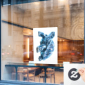 Saffier schildpad raamsticker (Cafe Raam)