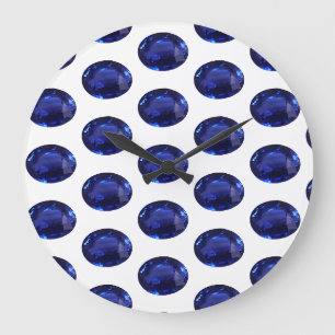 Saffier September Geboortesteen Blauwe Grote Klok