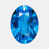 Saffier Sieraad Metalen Ornament (Voorkant links)