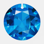 Saffier Sieraad Metalen Ornament (Achterkant)