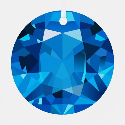 Saffier Sieraad Metalen Ornament (Voorkant)