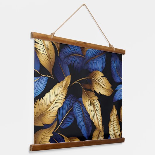 Saffier Starlit Symphony Botanical Hangend Wandkleed (Gebogen)