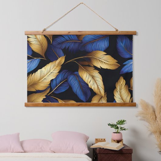 Saffier Starlit Symphony Botanical Hangend Wandkleed (Slaapkamer)